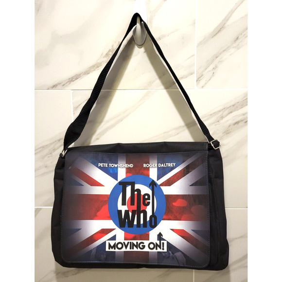 THE WHO Moving On Tour Messenger Bag Pete Townshend Roger Daltrey NEW 13x11" - Picture 1 of 7